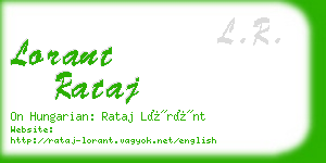 lorant rataj business card